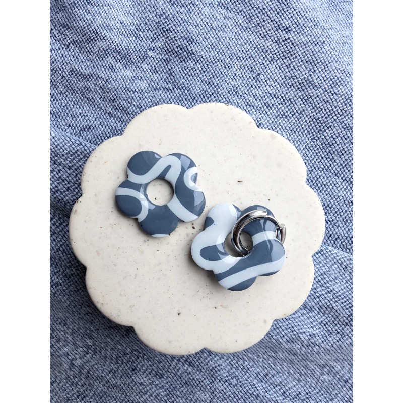 Fleurs XL wave Blue sky