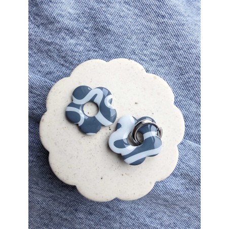 Fleurs XL wave Blue sky