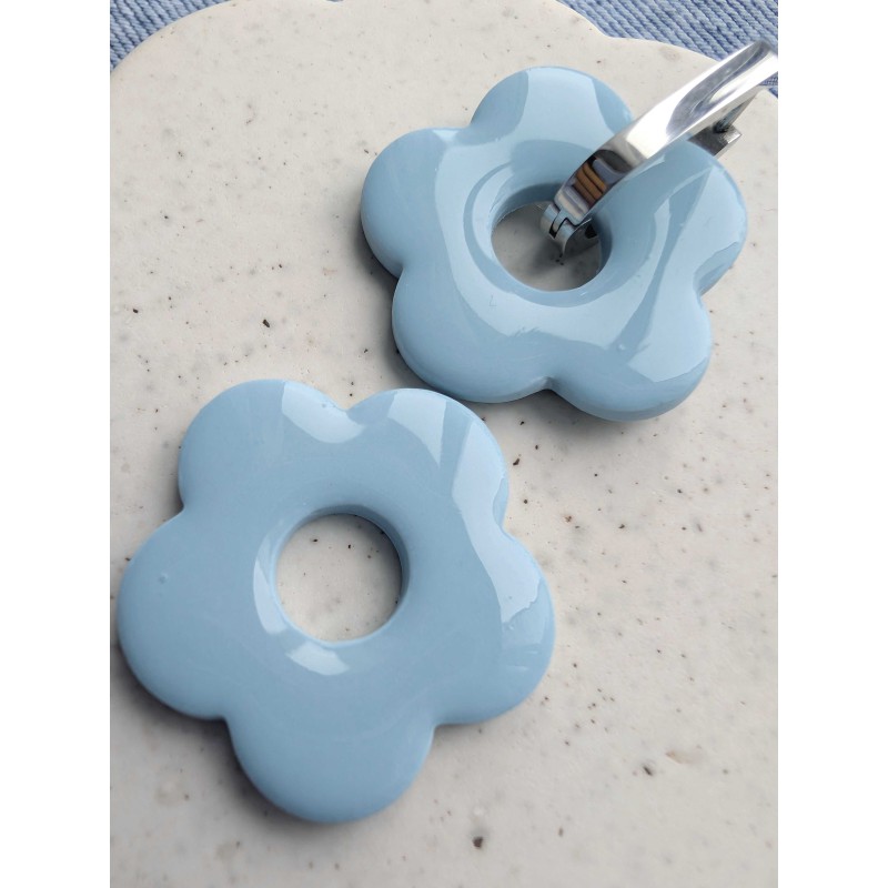 Fleurs XL unies Blue Sky