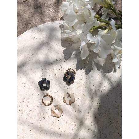 Fleurs rayées Stone