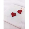 Coeurs red love argile