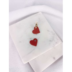 Coeurs red love argile