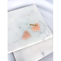 Coeurs red love argile