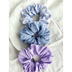 Bouquet Scrunchies bleus